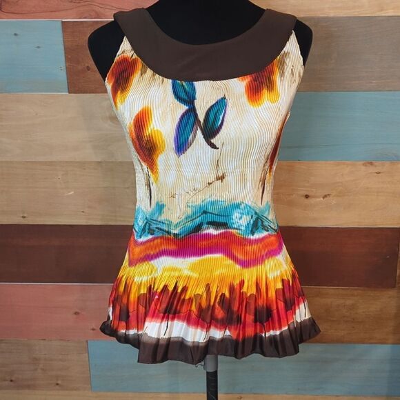 Small gorgeous crinkle sleeveless blouse sere nade - Picture 1 of 5